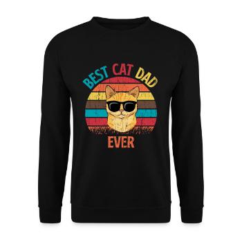 Best Cat Dad Ever Best Cat Dad Dad Kitten - Unisex Sweatshirt - black - Front - Alina (178cm) & Michal (187cm)