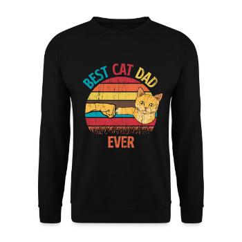 Best Cat Dad Ever Best Cat Dad Dad Kitten - Unisex Sweatshirt - black - Front - Alina (178cm) & Michal (187cm)