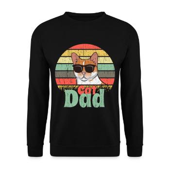 Best Cat Dad Ever Best Cat Dad Dad Kitten - Unisex Sweatshirt - black - Front - Alina (178cm) & Michal (187cm)