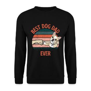 Meilleur chien papa jamais Meilleur chien papa père chien - Sweat-shirt Unisexe - noir - Devant - Alina (178cm) & Michal (187cm)