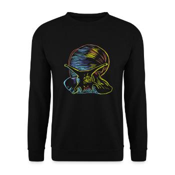 Escargot - Sweat-shirt Unisexe - noir - Devant - Alina (178cm) & Michal (187cm)