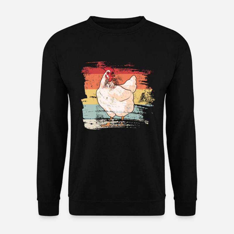 Chicken Retro - Unisex Sweatshirt - black