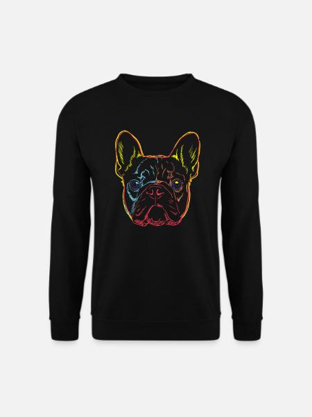 Bouledogue français coloré - Sweat-shirt Unisexe - noir