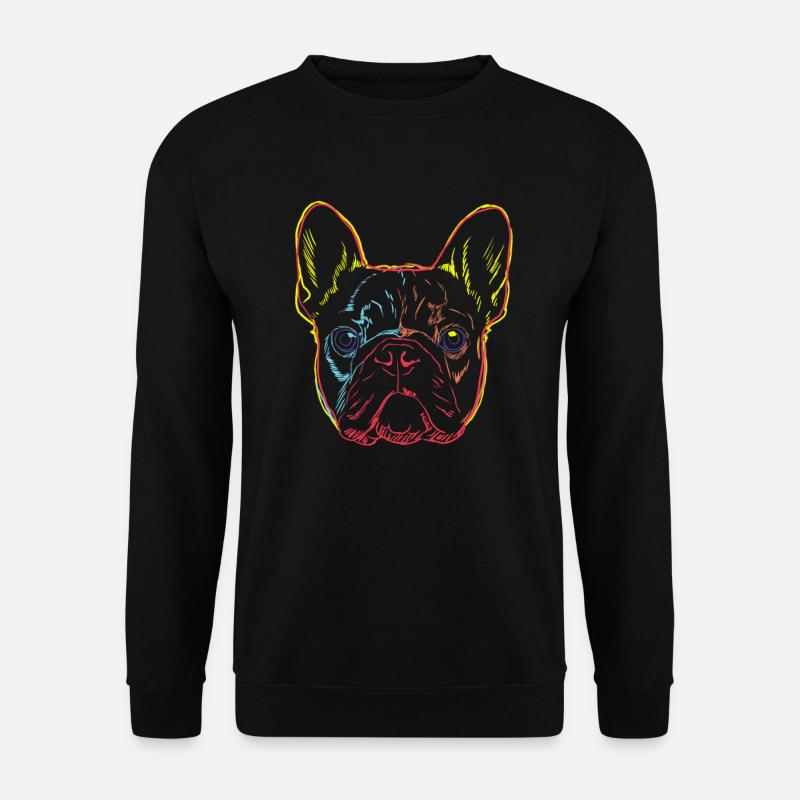 Bunte Französische Bulldogge - Unisex Pullover - Schwarz