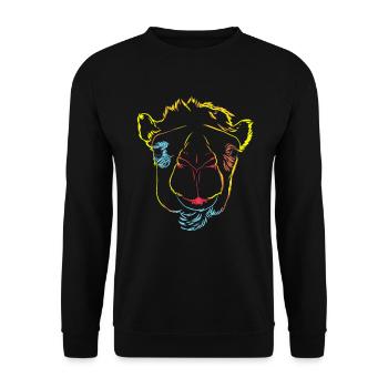 Kamel - Unisex Pullover - Schwarz - Vorne - Alina (178cm) & Michal (187cm)