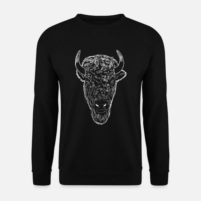 Bison - Unisex Sweatshirt - black
