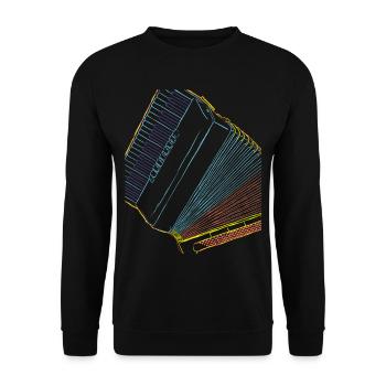Accordéon musicien cadeau pour musiciens - Sweat-shirt Unisexe - noir - Devant - Alina (178cm) & Michal (187cm)
