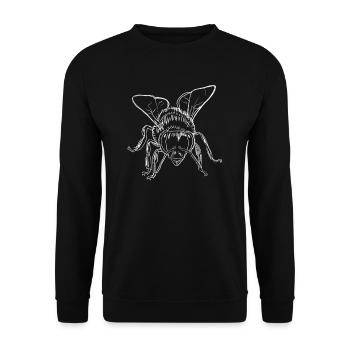 Biene - Unisex Pullover - Schwarz - Vorne - Alina (178cm) & Michal (187cm)