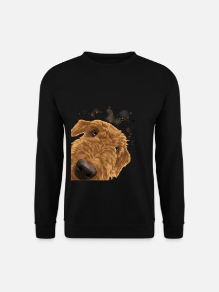 Airedale Terrier Hund - Unisex Pullover - Schwarz