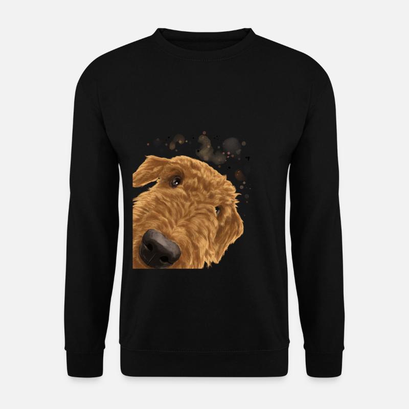 Airedale Terrier Hund - Unisex Pullover - Schwarz