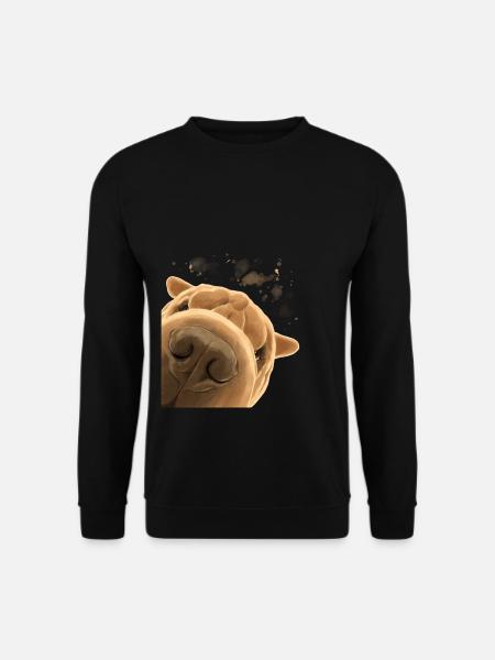 Neugieriger Shar Pei Hund - Unisex Pullover - Schwarz