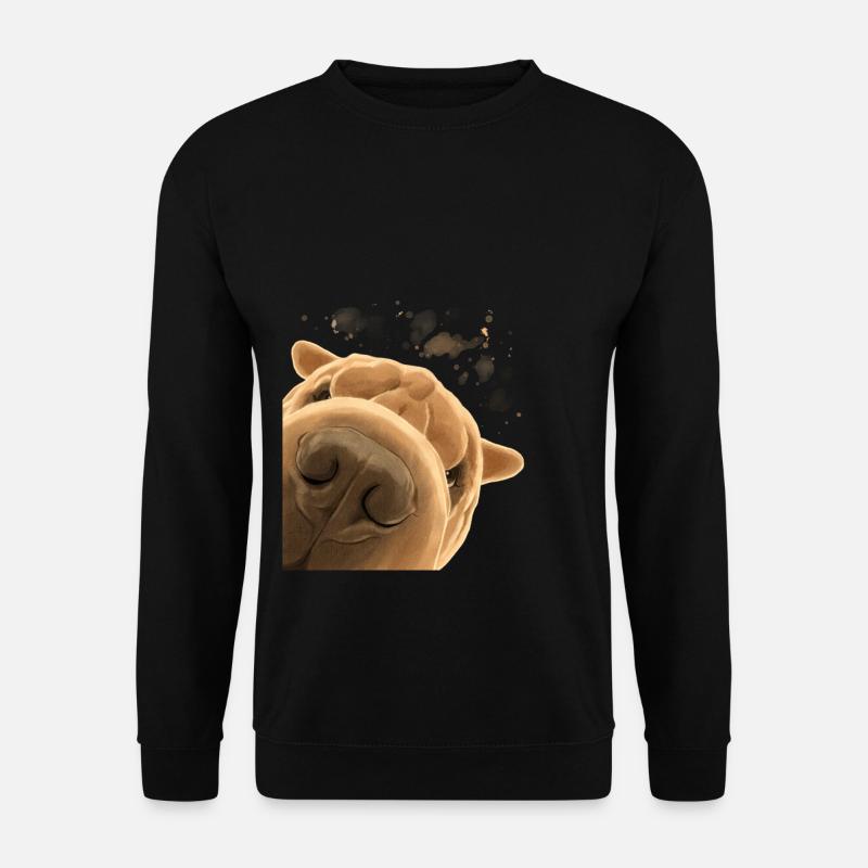 Chien Shar Pei curieux - Sweat-shirt Unisexe - noir