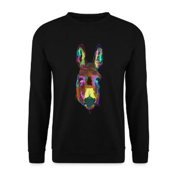 Esel Splash - Unisex Pullover - Schwarz - Vorne - Alina (178cm) & Michal (187cm)