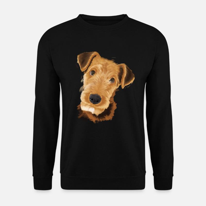 Airedale Terrier Hund - Unisex Pullover - Schwarz