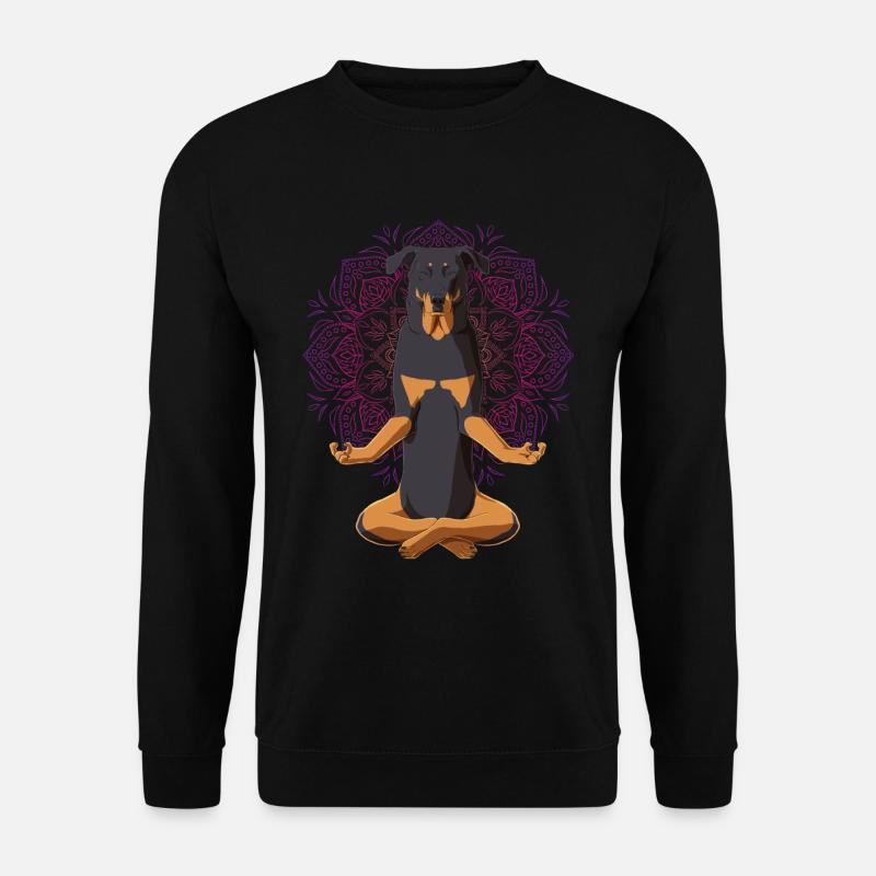 Beauceron Hund Meditation - Unisex Pullover - Schwarz
