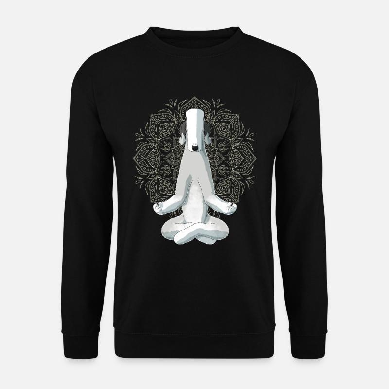 Bedlington Terrier Dog meditate - Unisex Sweatshirt - black