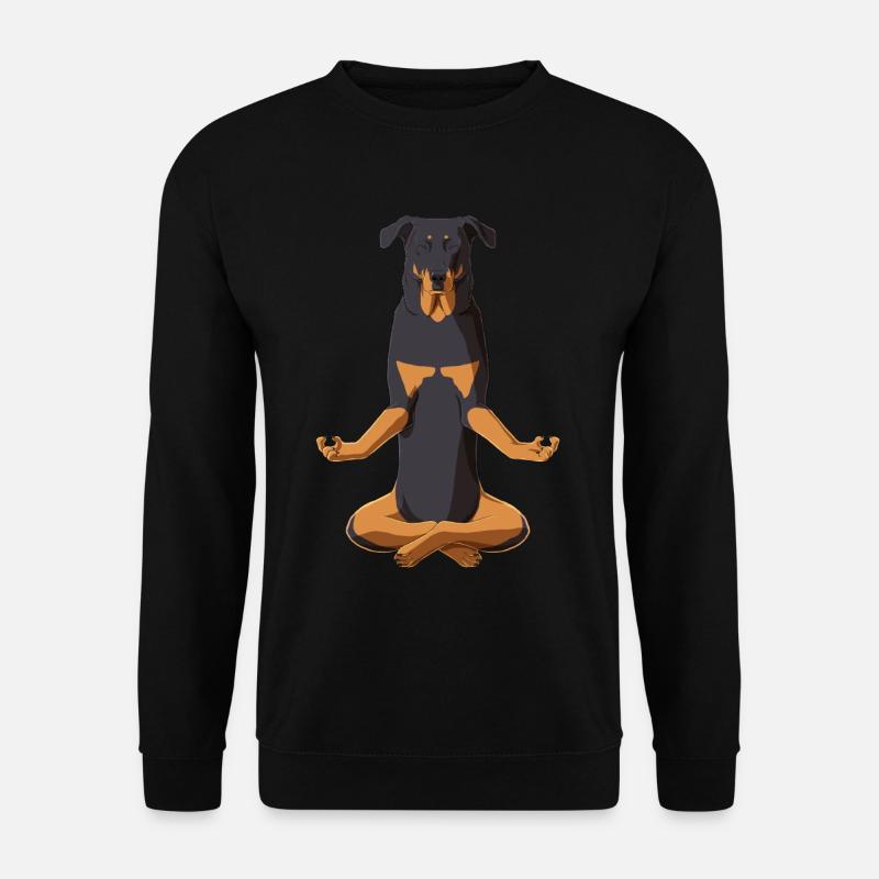 Beauceron Hund Meditation - Unisex Pullover - Schwarz