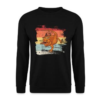 Retro Bartagamen - Sweat-shirt Unisexe - noir - Devant - Alina (178cm) & Michal (187cm)