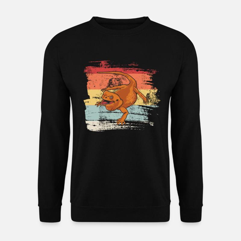 Retro Bearded Dragon - Unisex Sweatshirt - black