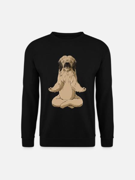 Meditate Briard Dog - Unisex Sweatshirt - black