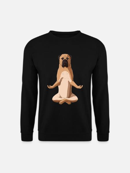 Chien de bullmaste méditant - Sweat-shirt Unisexe - noir