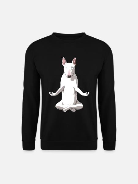 Meditierender Bullterrier Hund - Unisex Pullover - Schwarz