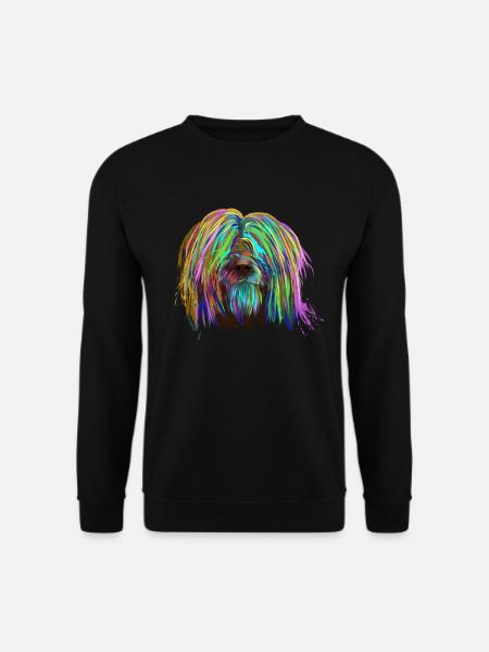 Farbiger Briard Hund - Unisex Pullover - Schwarz