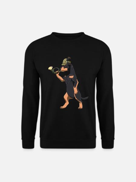 Hornblase Deutscher Jagdterrier Hund - Unisex Pullover - Schwarz