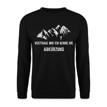 Vertraue mir ich kenne die Abkürzung - Unisex Pullover - Schwarz - Vorne - Alina (178cm) & Michal (187cm)