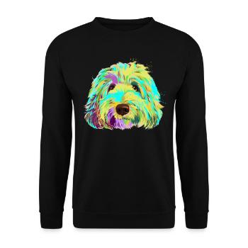 Labradoodle chien - Sweat-shirt Unisexe - noir - Devant - Alina (178cm) & Michal (187cm)