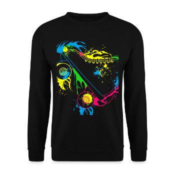 Colored Roller Skates - Unisex Sweatshirt - black - Front - Alina (178cm) & Michal (187cm)