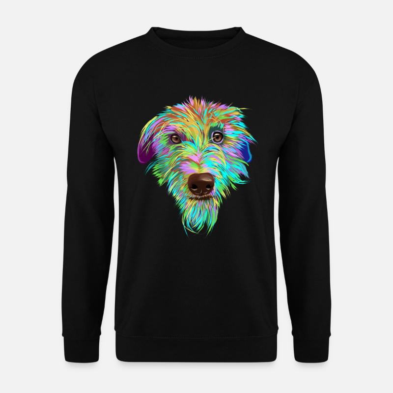 Scottish Deerhound Hund - Unisex Pullover - Schwarz