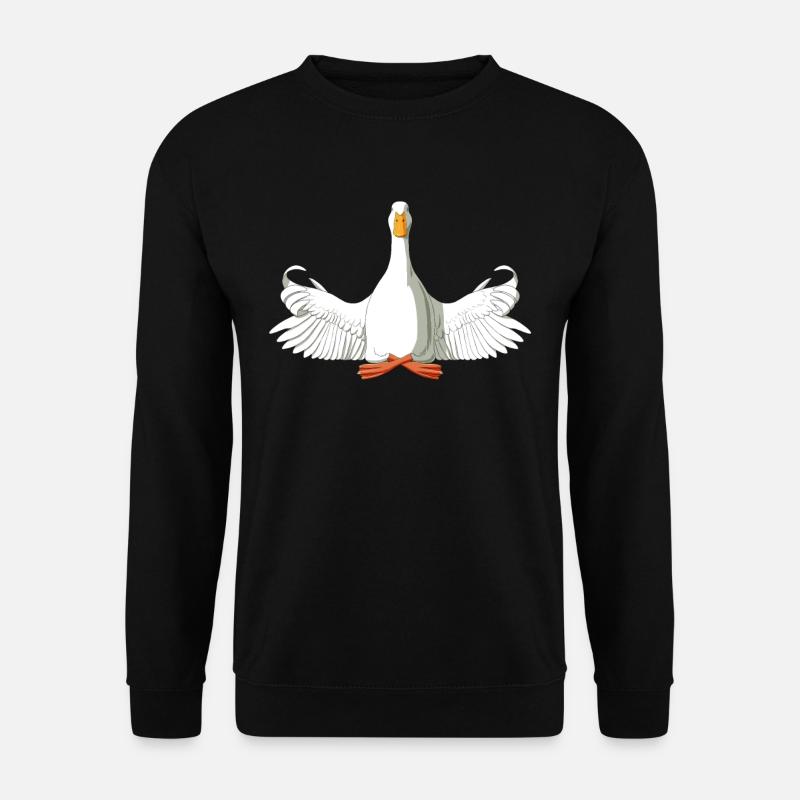 Canard méditant - Sweat-shirt Unisexe - noir