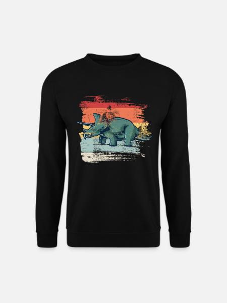 Retro Triceratops - Unisex Sweatshirt - black