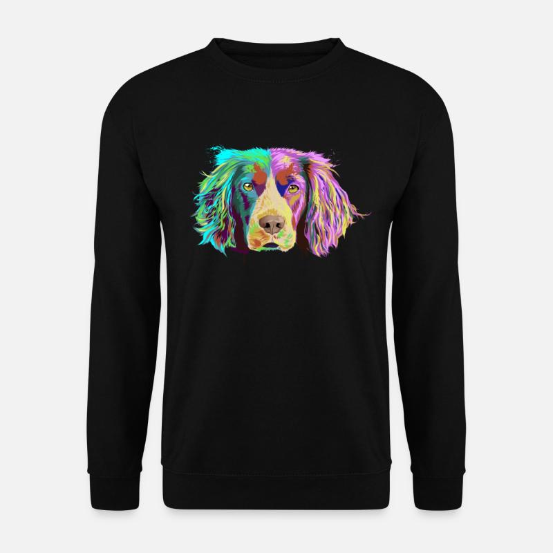 Splash Brittany Spaniel Dog - Unisex Sweatshirt - black