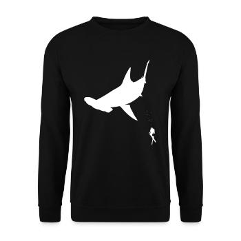Hammerhead Fish - Unisex Sweatshirt - black - Front - Alina (178cm) & Michal (187cm)