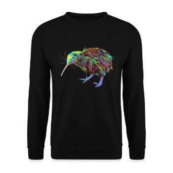 Splash Kiwi Vogel - Sweat-shirt Unisexe - noir - Devant - Alina (178cm) & Michal (187cm)