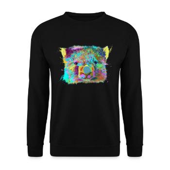 Wombat splash - Unisex Sweatshirt - black - Front - Alina (178cm) & Michal (187cm)
