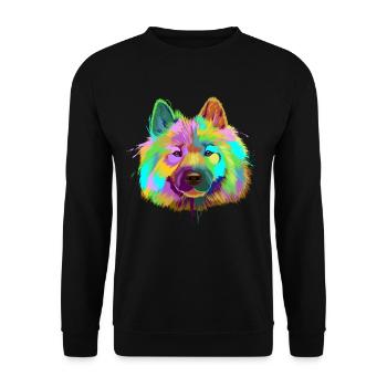 Splash Eurasier Dog - Unisex Sweatshirt - black - Front - Alina (178cm) & Michal (187cm)