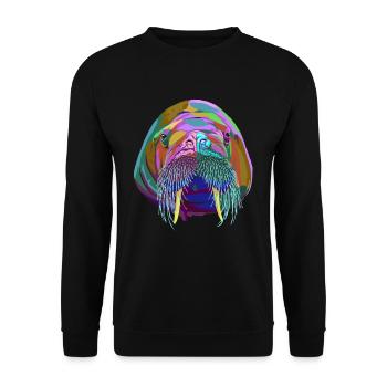 Walrus - Unisex Sweatshirt - black - Front - Alina (178cm) & Michal (187cm)