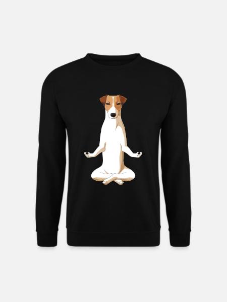 Méditant Jack Russell Terrier chien - Sweat-shirt Unisexe - noir