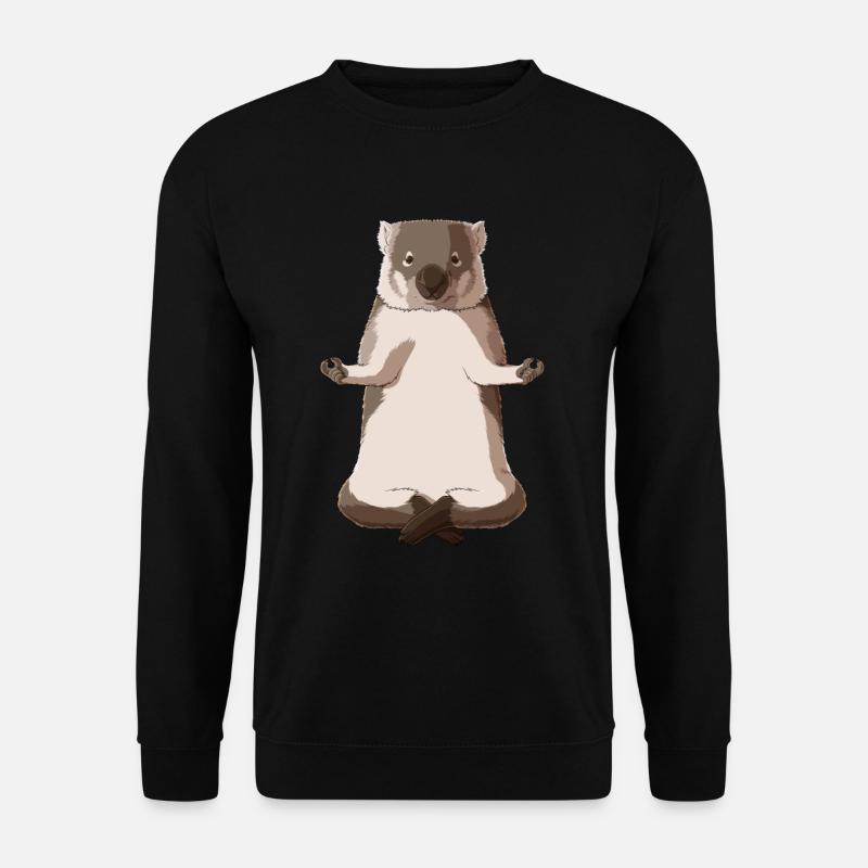 Meditating Wombat - Unisex Sweatshirt - black
