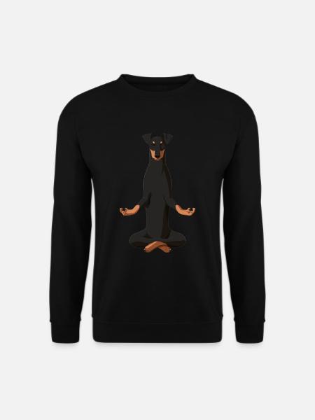 Meditierender Manchester Terrier Hund - Unisex Pullover - Schwarz