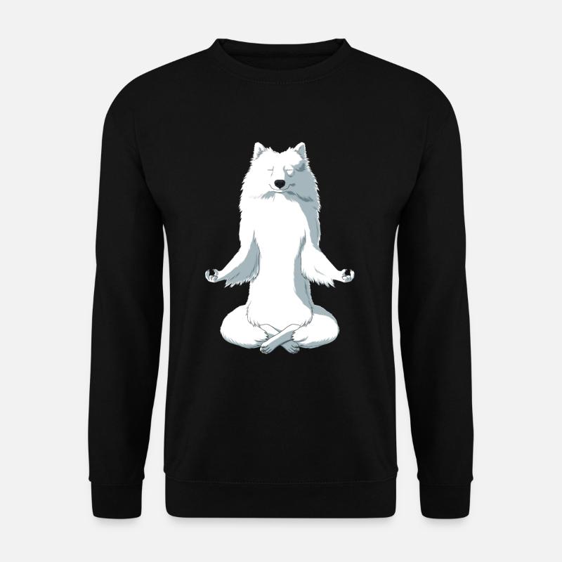 Méditant JaponSpitz chien - Sweat-shirt Unisexe - noir