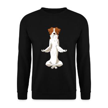 Mediter Nederlandse Kooikerhondje Chien - Sweat-shirt Unisexe - noir - Devant - Alina (178cm) & Michal (187cm)