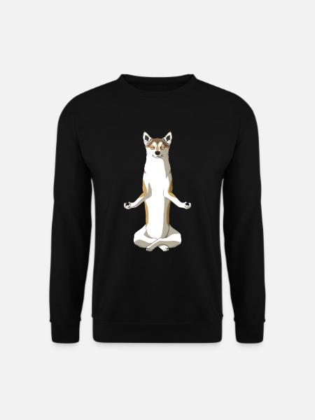 Meditate Norwegian Lundehund Dog - Unisex Sweatshirt - black