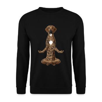 Chien Méditant Plott Hound - Sweat-shirt Unisexe - noir - Devant - Alina (178cm) & Michal (187cm)