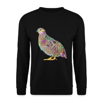 Splash Quails Bird - Unisex Sweatshirt - black - Front - Alina (178cm) & Michal (187cm)