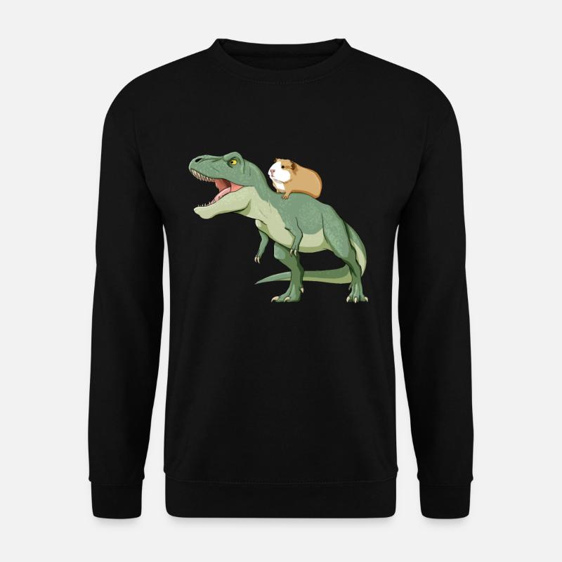 T Rex and Guina Pig - Unisex Sweatshirt - black