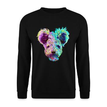 Splash Pumi chien - Sweat-shirt Unisexe - noir - Devant - Alina (178cm) & Michal (187cm)